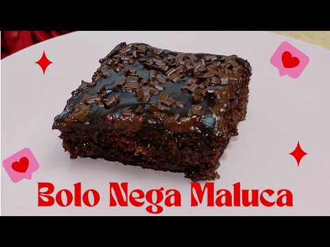 Bolo Nega Maluca O Segredo para um Bolo Fofinho e Molhadinho com Muita Cobertura! 🍫✨