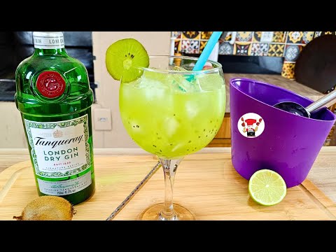 Como Fazer Gin Tônica com Kiwi e Refrigerante Drink Perfeito