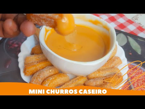 MINI CHURROS CASEIRO? FAÇA CHURROS CASEIRO COM DOCE DE LEITE (receitas faceis e rapidas)