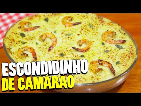 ESCONDIDINHO DE CAMARÃO CREMOSO COM MACAXEIRA