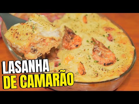 RECEITA DE LASANHA DE CAMARÃO COM MOLHO BRANCO CREMOSO | Lasanha de Natal FÁCIL