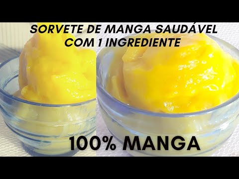 SORVETE DE MANGA | RECEITA FÁCIL E SAUDÁVEL COM APENAS 1 INGREDIENTE.