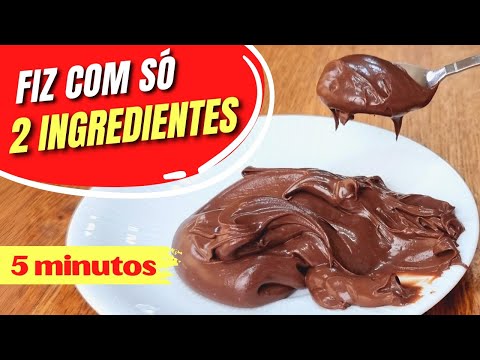 Só 2 INGREDIENTES e 5 MIN!! Brigadeiro de Colher SEM AÇÚCAR E MANTEIGA - Fácil, Rápido e Delicioso