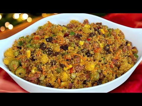 FAROFA DE NATAL COMPLETA / FÁCIL, DELICIOSA E ÚMIDA