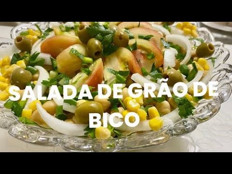 SALADA DE GRÃO DE BICO muito saborosa e fica delicia pra acompnhar com churrasco