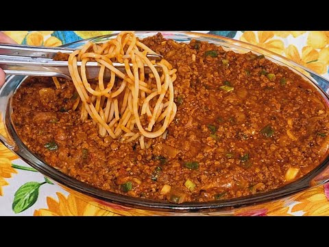 A melhor macarronada de carne moída que eu já comi 😋