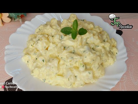 SALADA DE BATATA COM OVOS - MAIONESE DE GEMAS FEITA A MÃO -Receita de Vó - Top Receitas