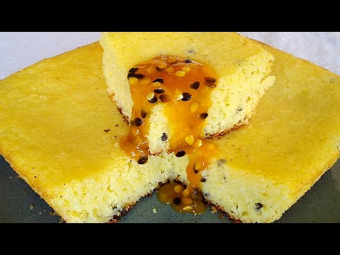 Bolo de Maracujá SEM GLÚTEN - Fácil de fazer, fofinho e gostoso