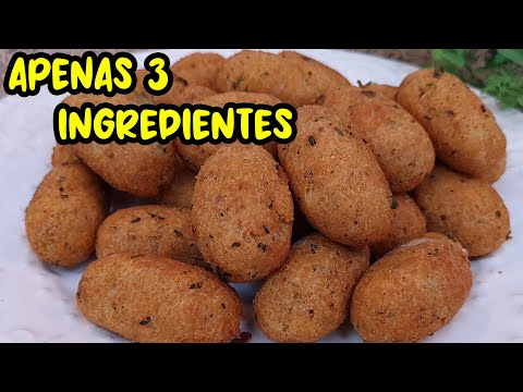 BOLINHO DE BATATA COM FRANGO: 𝘼𝙋𝙀𝙉𝘼𝙎 3 𝙄𝙉𝙂𝙍𝙀𝘿𝙄𝙀𝙉𝙏𝙀𝙎 | Cebola e Salsa