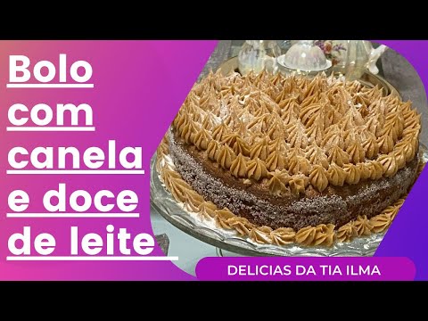 Bolo com canela e doce de leite