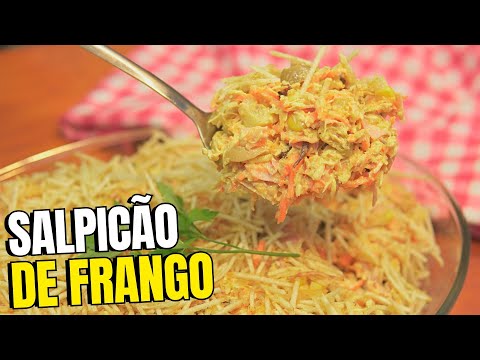 RECEITA DE SALPICÃO DE FRANGO SIMPLES COM MAIONESE Salada de Natal fácil