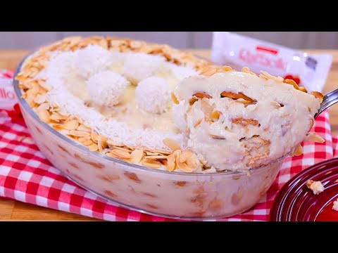 CREMOSO E DOCE NA MEDIDA CERTA! | PAVÊ RAFFAELLO FÁCIL E DELICIOSO!