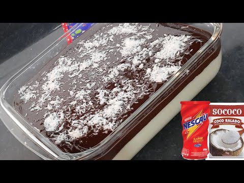 SOBREMESA PRESTÍGIO GELADO | Sobremesa gelada com ingredientes baratos | Sobremesa fácil e rápida