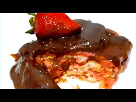 Como fazer PAVÊ DE MORANGO COM GANACHE