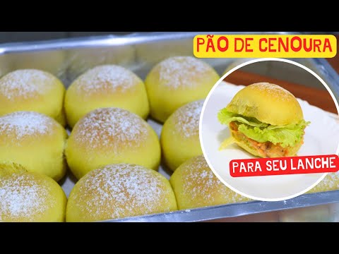 PÃO CASEIRO: Receita de pão caseiro de cenoura para seu café ou lanhe da tarde. Perfeito com patê.