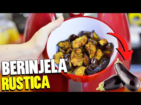 BERINJELA RÚSTICA NA AIRFRYER | COMO FAZER BERINJELA TEMPERADA