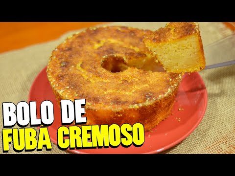 COMO FAZER BOLO DE FUBÁ CREMOSO E MOLHADINHO | Bolo de fubá simples