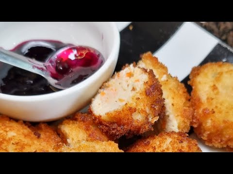 FAÇA NUGGETS EM CASA,SAUDÁVEL E COM CENOURA,ÓTIMO LANCHE PARA AS CRIANÇAS.