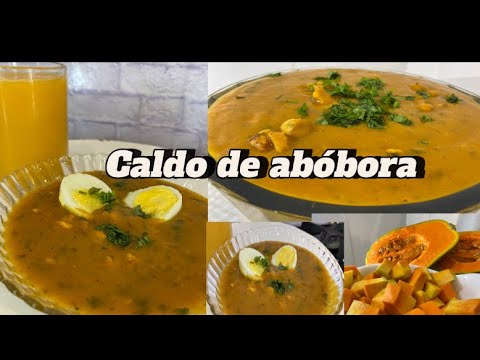 Caldo de abóbora com frango fácil de fazer