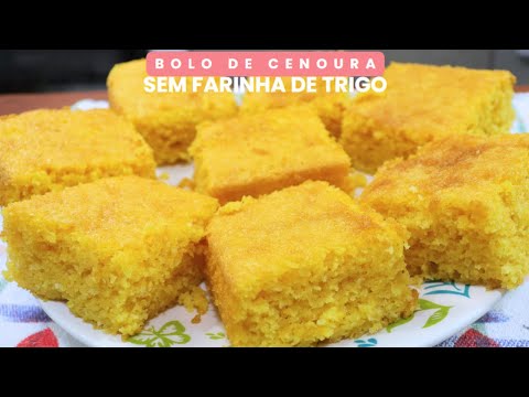 BOLO DE CENOURA FOFINHO: Sem Farinha de Trigo, Bolo Úmido com Apenas 1 Cenoura!