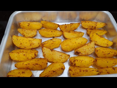 Como Fazer Batata Rústica - Receita de Batata Assada Crocante