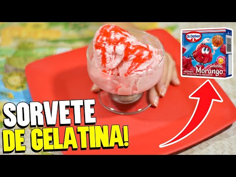 SORVETE CASEIRO DE GELATINA | RENDE 3 LITROS!