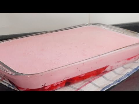 SOBREMESA COM APENAS 2 INGREDIENTES | SOBREMESA PARA ALMOÇO DE DOMINGO |GELATINA E CREME DE LEITE