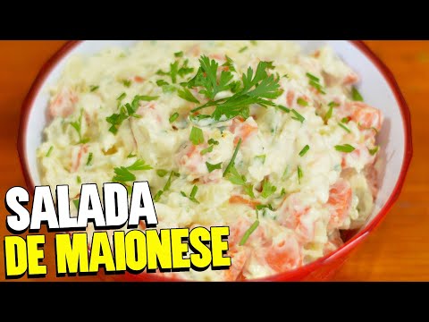 RECEITA DE SALADA DE MAIONESE COM BATATA E CENOURA | Maionese com legumes fácil