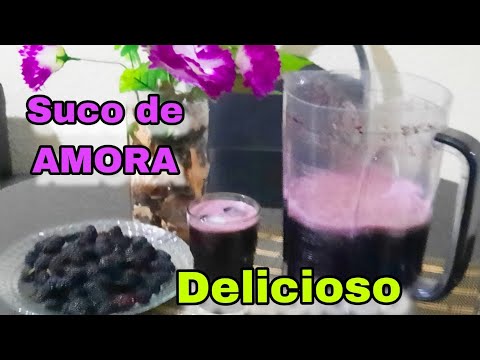 Como fazer SUCO NATURAL DE AMORA MUITO DELICIOSO 😋 #suco #refresco #receita