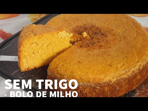 BOLO DE MILHO | Receita de bolo de milho de latinha, sem farinha de trigo feito no liquidificador.