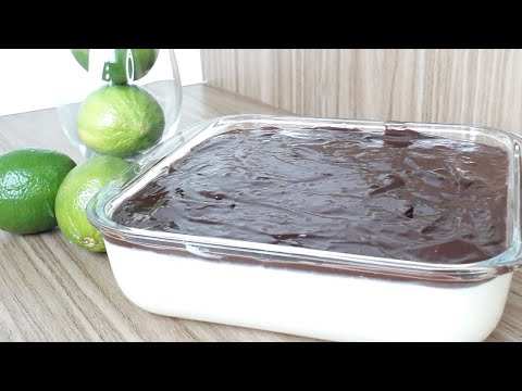 SOBREMESA DE LIMÃO E CHOCOLATE FEITA COM 4 INGREDIENTES| receitas fáceis e rápidas