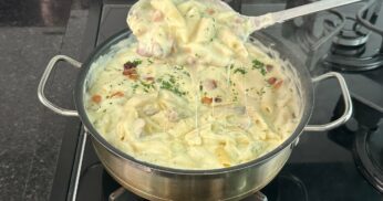 Como Fazer Macarrão Com Creme de Batata e Bacon