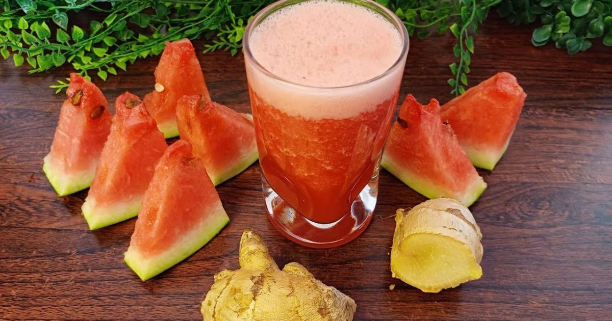 Como Fazer Suco de Melancia Com Gengibre