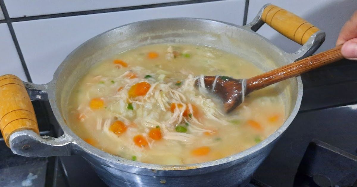 Canja de Frango e Canjica Cremosa com Amendoim