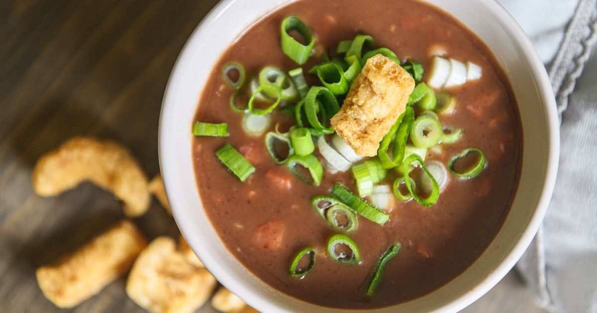 caldo de feijão preto