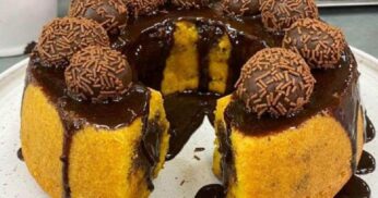 Bolo de Cenoura Surpresa com Bombom Sonho de Valsa