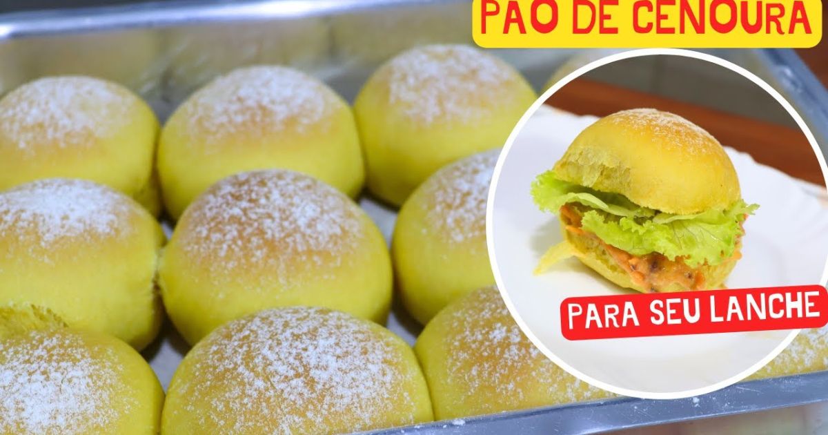 Pão de Cenoura Caseiro Receita Fácil para Lanches