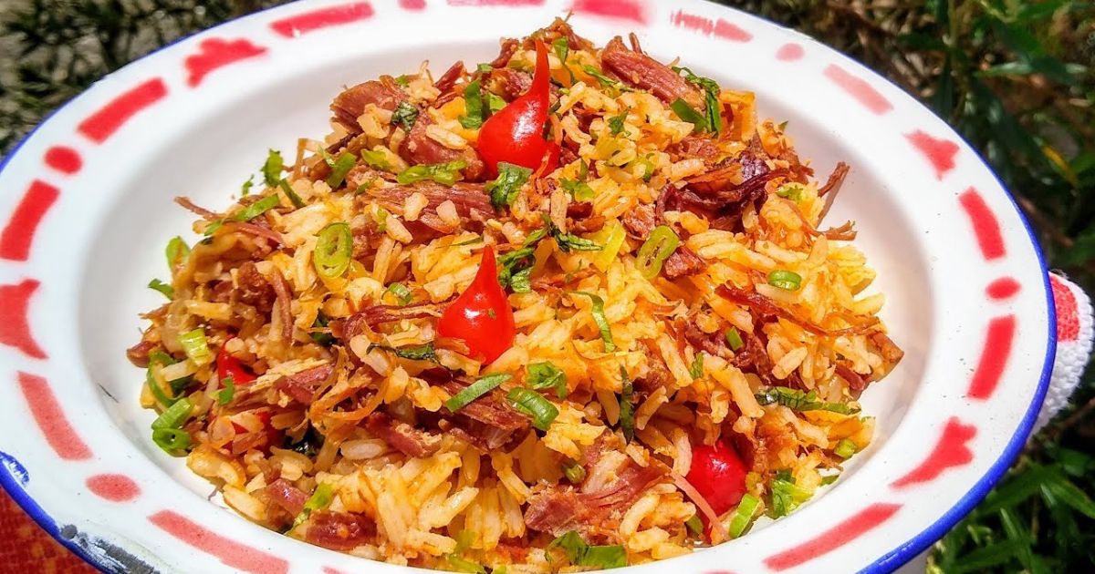 Arroz com Carne Seca Fácil e Saboroso