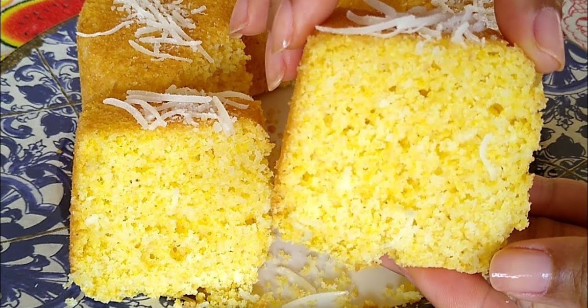 Bolo de Arroz com Coco Sem Glúten e Sem Leite