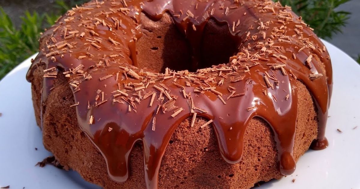 Bolo de Chocolate Sem Fermento Sem Açúcar e Sem Glúten