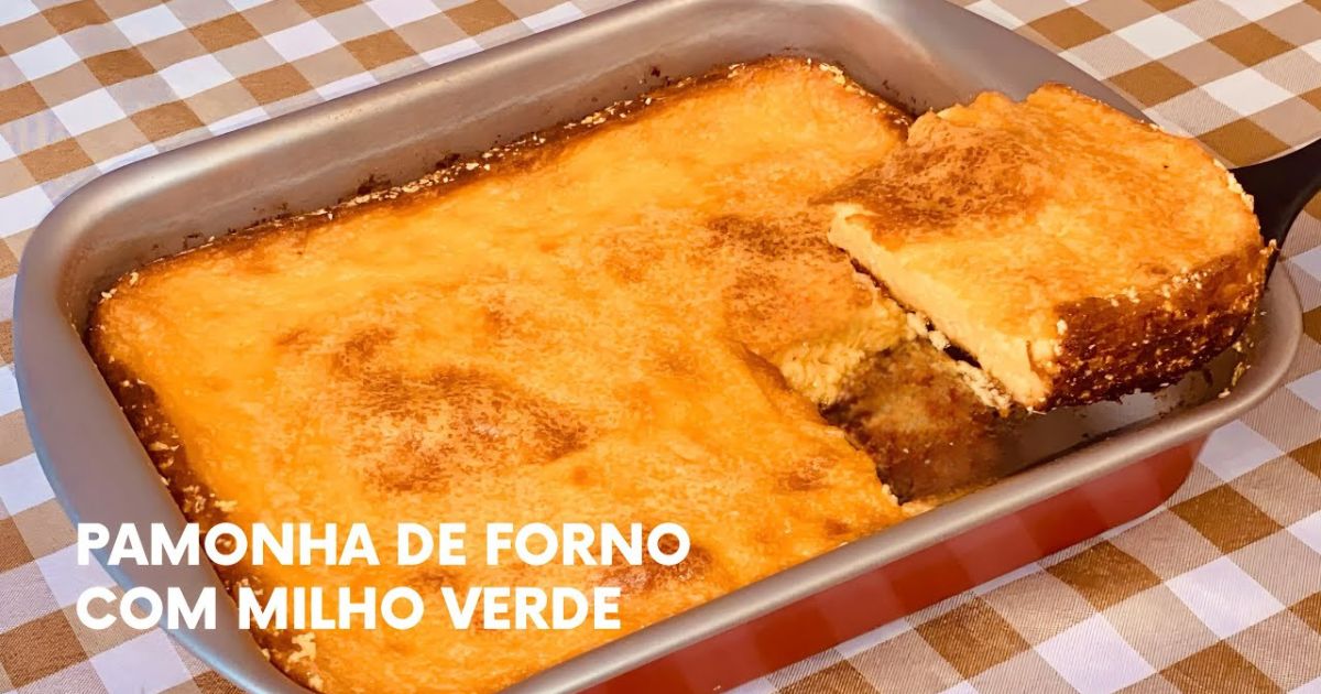 Pamonha de Forno com Milho Verde Fácil