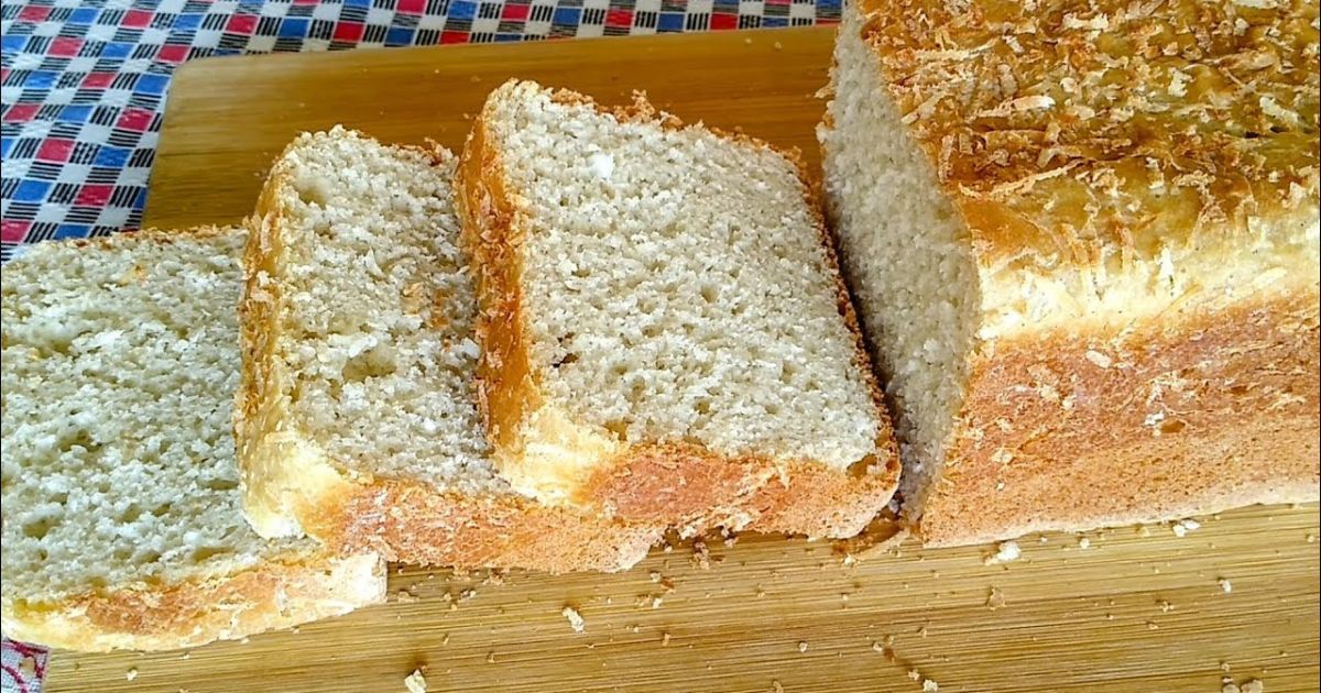 Pão de Coco Vegano Fácil e Sem Sovar