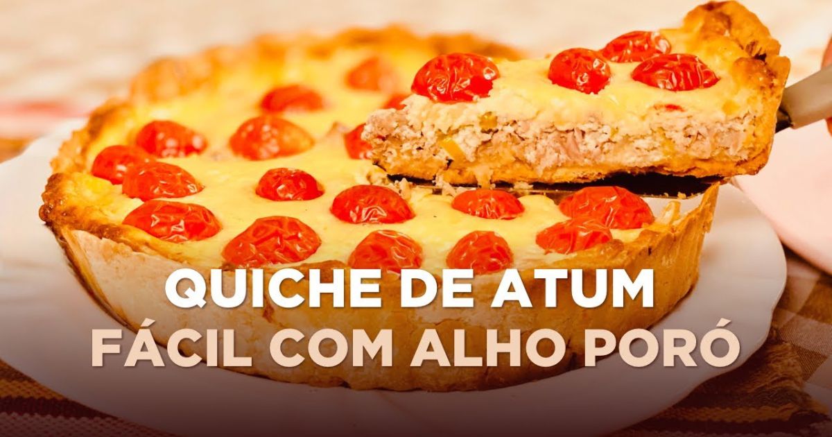 Quiche de Atum com Alho-Poró Fácil