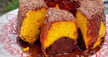 Bolo de Cenoura com Cobertura de Chocolate na AirFryer