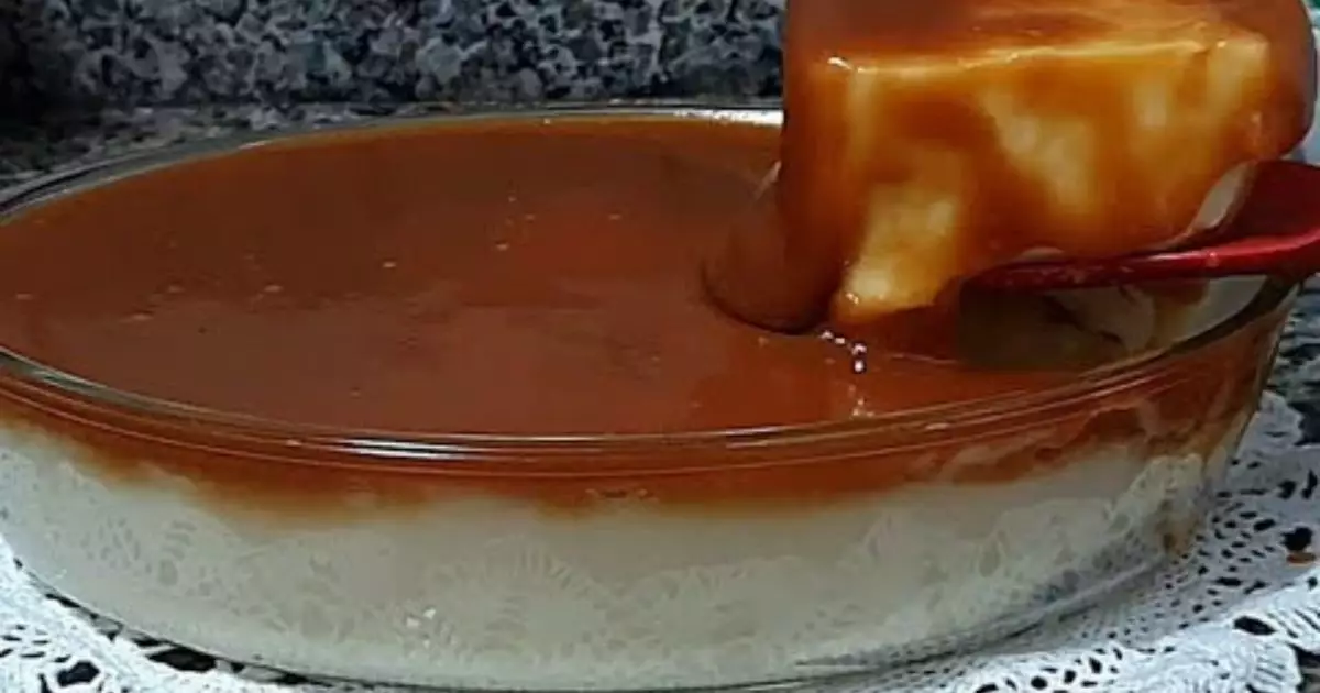 Pudim de Maisena Sem Forno e Sem Ovos com Caramelo Cremoso