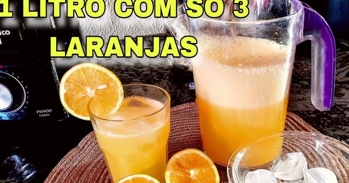 Suco de Laranja com 3 Laranjas Fácil e Refrescante