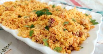 Farofa Natalina Com cenoura e Bacon