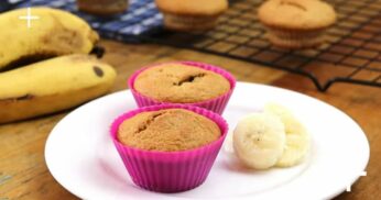 Bolinho de Banana sem Açúcar, sem Glúten e sem Lactose