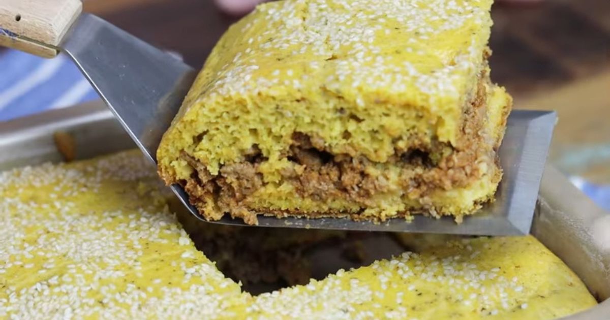 TORTA DE CARNE MOÍDA SEM GLÚTEN E SEM LACTOSE