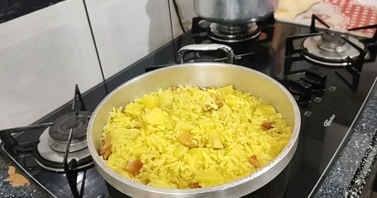 Arroz com Batata-Doce e Bacon